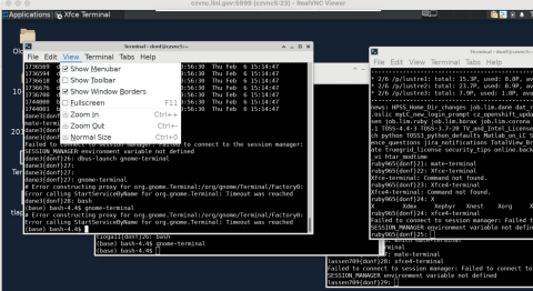 Showing xfce4 xterminal launched from VNC Desktop Showing xfce4 xterminal launched from VNC Desktop