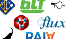 logos for seven open-source projects: Spack, BLT, Caliper, MFEM, Flux, Ascent, and RAJA logos for seven open-source projects: Spack, BLT, Caliper, MFEM, Flux, Ascent, and RAJA