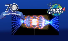 A scientific diagram with a logo in each of its upper corners, one reading "Seventy Years of Science," and the other reading "Science on Saturday"