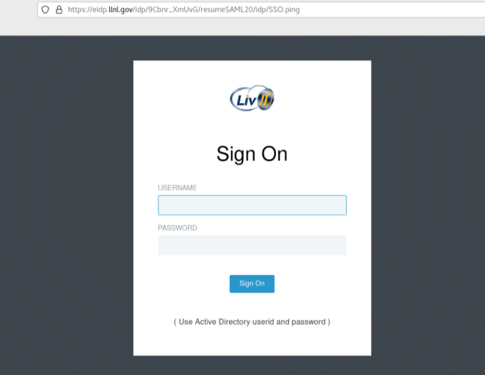 Authenticate to Globus using your LLNL AD credentials Globus-LivIT IdM